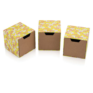 Neon Camouflage Set of Cube Drawer Gift Boxes