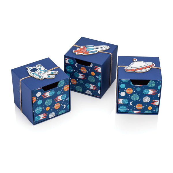 Space Set of Cube Drawer Gift Boxes